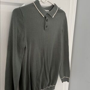 Sage green Polo Sweater